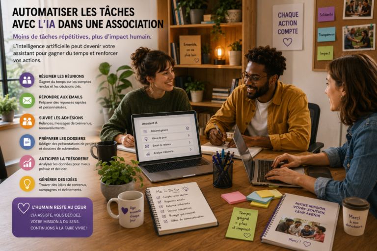 10 tâches qu’une association peut déléguer à l’IA pour gagner du temps