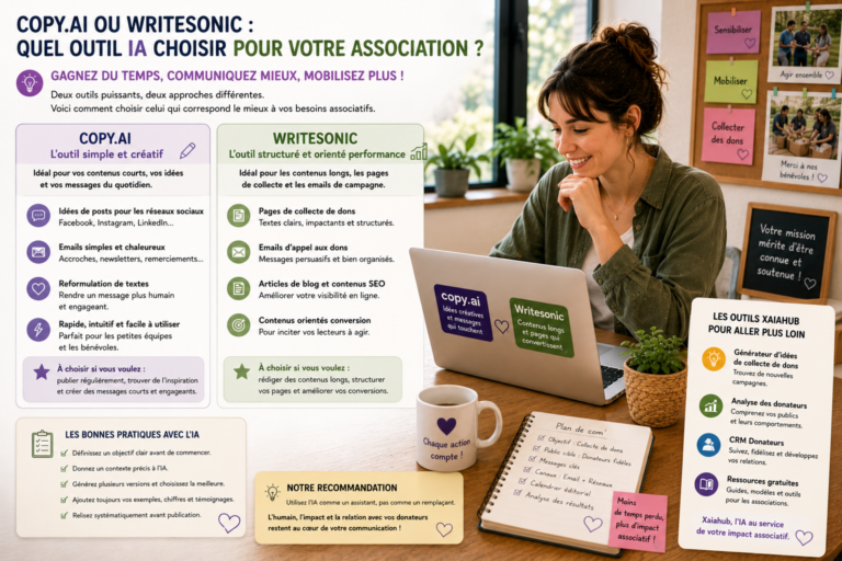 Copy.ai vs Writesonic : quel outil choisir pour une association ?