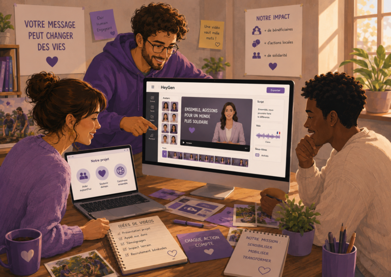 HeyGen pour association : créer une vidéo avec avatar IA