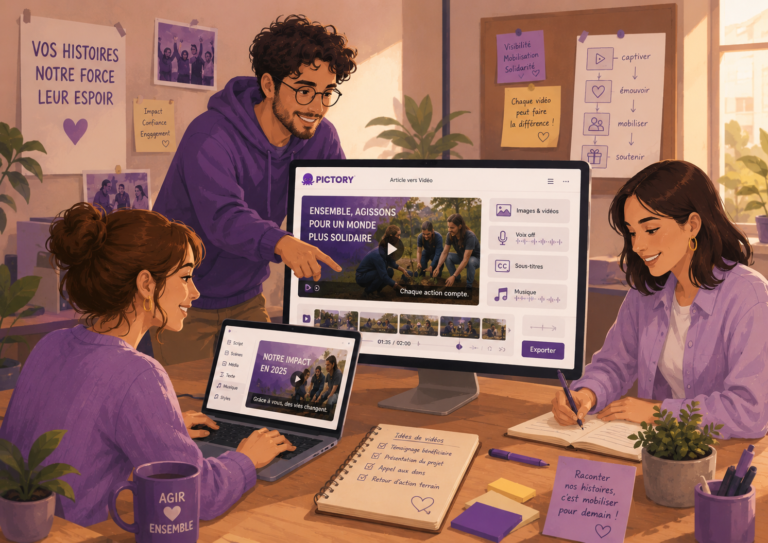 Pictory IA pour association : transformer vos contenus en vidéos